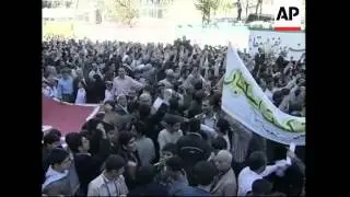 Hundreds of students rally to mark takeover of the US embassy in 1979