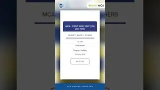 MAH MCA CET 2024 - Attempt Actual Exam Level Mock Test  #mahmcacet2024