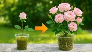 Increase Survival Rate When Propagating Roses Using Moss.