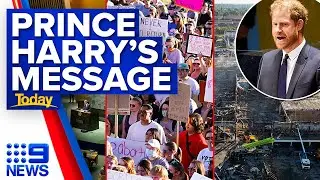 Prince Harry lashes at world leaders for &lsquo;assault on democracy and freedom&rsquo; | 9 News Australia