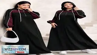 Graceveil Elegant Fashion Color Block Flared Hem Hooded Dress Autumn Winter SHEIN