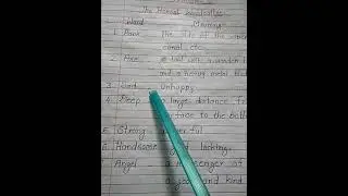 Class 4th English Mp 22 Lesson 4 The Honest Woodcutter ( Word Meaning) VCW 26 By Anwari Ali Khan