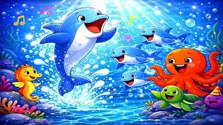 5 Little Dolphins Went Out to the Sea 🐬 | Counting Song for Toddlers | ZooGoo Kids