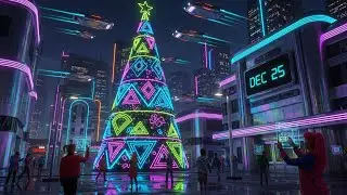 1 Hour of Dreamwave Christmas Nights | Relaxing Synthwave for Cozy Winter Vibes