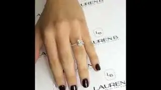 2 Carat Oval Diamond Engagement Ring in a Delicate Pave Band
