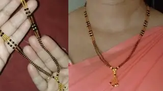 Homemade trendy short mangalsutra design #mangalsutra #jwellery #design #art