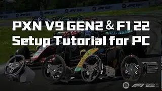 PXN V9 GEN2 Wheel Racing Simulator & PC F1 2022 Setup Tutorial. #pxn #simulator #f12022 #tutorial