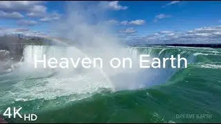 (4K) 4 hours of Majestic Waterfalls & Relaxing Piano Music🎹Nature Sounds for Sleep, Study