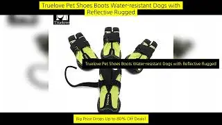 Truelove Pet Shoes Boots Water-Resistant Dogs With Reflective Rugged Anti-Slip