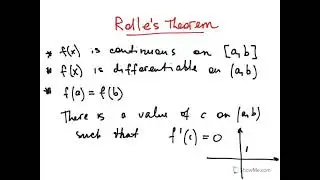 Calculus Theorems - IVT, MVT, EVT, Rolles