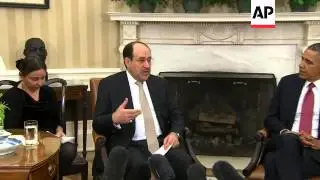 President Obama and Iraqi PM al Maliki hold talks; Protest outside White House