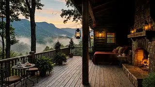 Cozy Mountain Cabin with Fireplace 🌄 Peaceful Nature Ambience for Relaxation