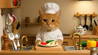 Tiny Cat Chef Goes Grocery Shopping 🛒🐾 (Cutest Miniature Store Ever!)(Cutest Miniature Store Ever!)