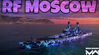 Modern Warships: RF Moscow Battleship In Action Online Gameplay | Heavy Slow Beast