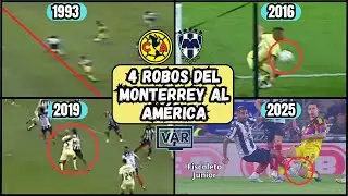 4 ROBOS del MONTERREY al AM&Eacute;RICA en LIGUILLAS | ERRORES ARBITRALES CONTRA el AM&Eacute;RICA | LIGA MX.