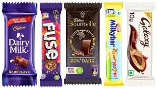 Dairy Milk vs Cadbury Fuse vs Bournville vs Milkybar vs Galaxy Chocolate Opening Video