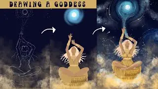 Goddess Art: digital art timelapse with Procreate