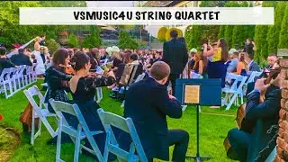 VSmusic4u String Quartet Musicians in Long Island New York wedding ceremony at The Fox Hollow NY