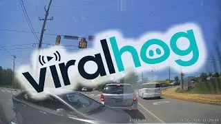 Driver Performs Strange and Dangerous U Turn || ViralHog