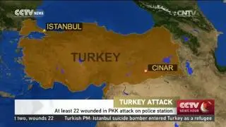 At least 22 wounded in PKK attack on police station