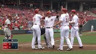 PHI@CIN: Reds hit five homers, three by Votto