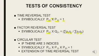 Index Numbers (Tests of Consistency)