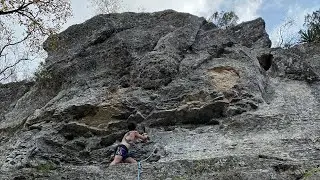 Climbing Attempts On This 5.10c. First Person POV