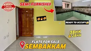 2BHK & 3BHK😱Flats for sale in Sembakkam😍Ready to Occupy🏡Builder Contact🔥