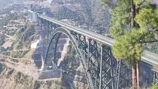 Closest view of Chenab Bridge - World Highest Railway River Bridge | USBRL Today Latest Update 2022