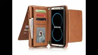 Samsung Galaxy S8 Plus Wallet Detachable Magnetic Case With Wrist Strap