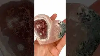 high grade pink amethyst heart Plastic stand included Amethyst crystal heart Exquisite pink amethyst