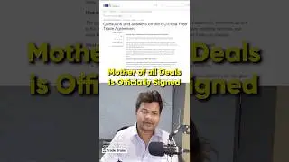 Главная сделка раскрыта! Соглашение о свободной торговле между Индией и ЕС подписано сегодня | Tr...