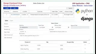 Easy Accounting | ERP Application | Sales Module | CRM | Sales Order | Python Django | CBV