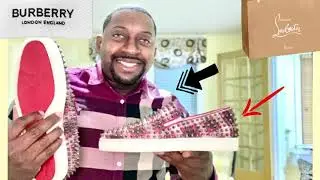 Styling Christian Louboutin sneakers with Burberry shirt part 1