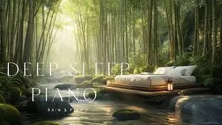 Sleep Piano Music | Soft Rain Sounds in a Warm Bedroom for Calm & Focus