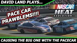 NASCAR Heat Evolution: CAUSING THE BIG ONE WITH THE PACE CAR!