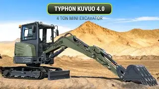 TYPHON KUVOU 4.0: Compact Excavator with Kubota D1703 Engine & AC Cabin