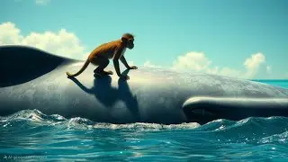 The Monkey and the Whale &ndash; How a Clever Monkey Outsmarted the Mighty Sea 🐵🐋 | Folktale & Moral Story