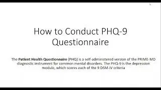 How to Conduct PHQ-9 (Patient Health Questionnaire-9)  in Urdu / Hindi