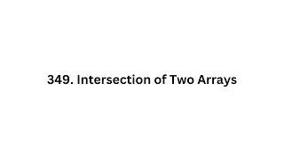 Intersection of Two Arrays | Leetcode 349 | Python