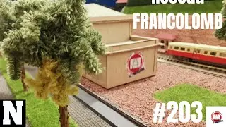 #203 maquette r&eacute;seau FRANCOLOMB ECHELLE N train &eacute;lectrique modelisme ferroviaire diorama