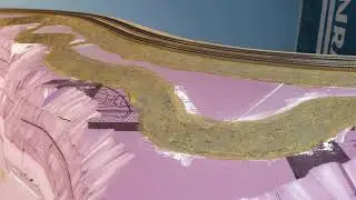 HO Scale Model Railroad Mountain landscape Base Beginning.