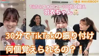 羽衣ちゃんコラボ👼🏻❤️30分でTikTokの振り付け何個覚えられるの？！