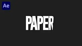 Paper Folding Text Animation In After Effects | No plugin required