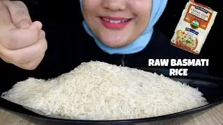 ASMR RAW RICE EATING || RAW BASMATI RICE ||MAKAN BERAS BASMATI DAAWAT SELLA PREMIUM XXL PAKE TANGAN