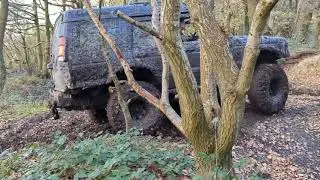 4x4 Off-Road in the woods - very muddy