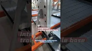Integrated trolley-mobile base of mobile cantilever racking#rack #warehouse #mobilerackingsystem