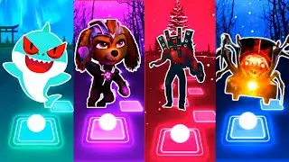 BABY SHARK vs PAW PATROL SKYE vs TITAN SPEAKERMAN vs CHOO CHOO CHARLES    Tiles Hop