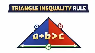 Visual Proof of Triangle Inequality Theorem | Sum of Two Sides Greater Than Third Side
