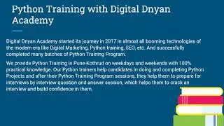 Digital Dnyan Academy | Best Python Training in Pune | Join us today